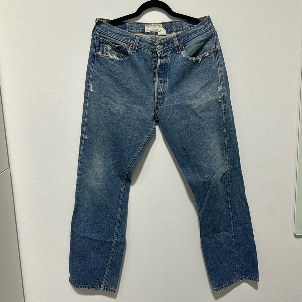 Levi's Slim Straight Men's Jeans in Faded Blue Denim